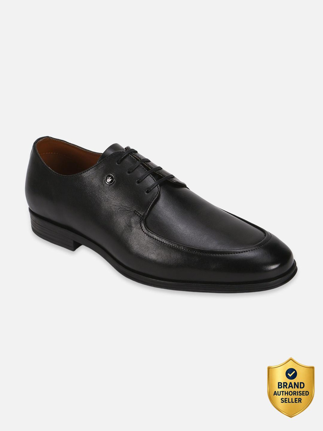Image of LOUIS PHILIPPE Premium Leather Breathable Anti-Slip with Heel Formal Derby For Men