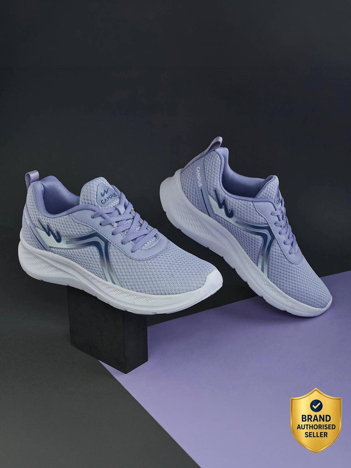 CAMPUS RAYE Pillofoam Cushioning & Impact Protection | For Running, Gym & Casual Wear Running Shoes For Women (Purple , 6) — image 1 of 5