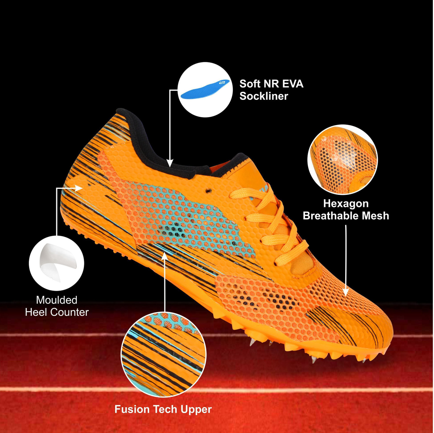 Image of NIVIA TF - 100 Track & Field Badminton Shoes For Men