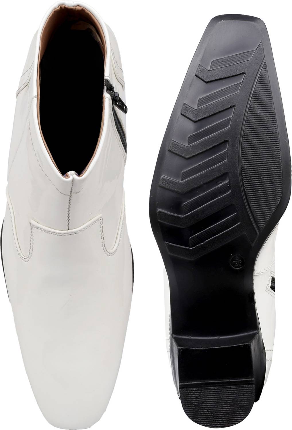 YUVRATO BAXI Men's White Ankle Boot - Image 3