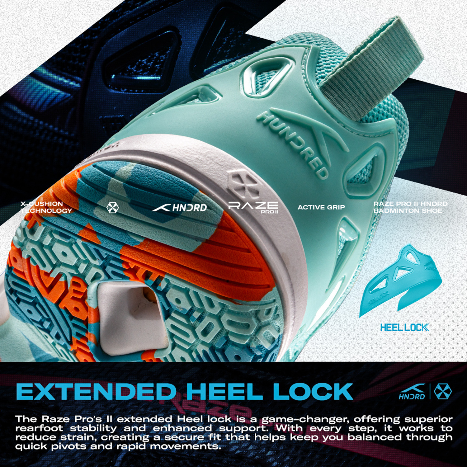 Image of Hundred Raze Pro II Badminton Shoes For Men