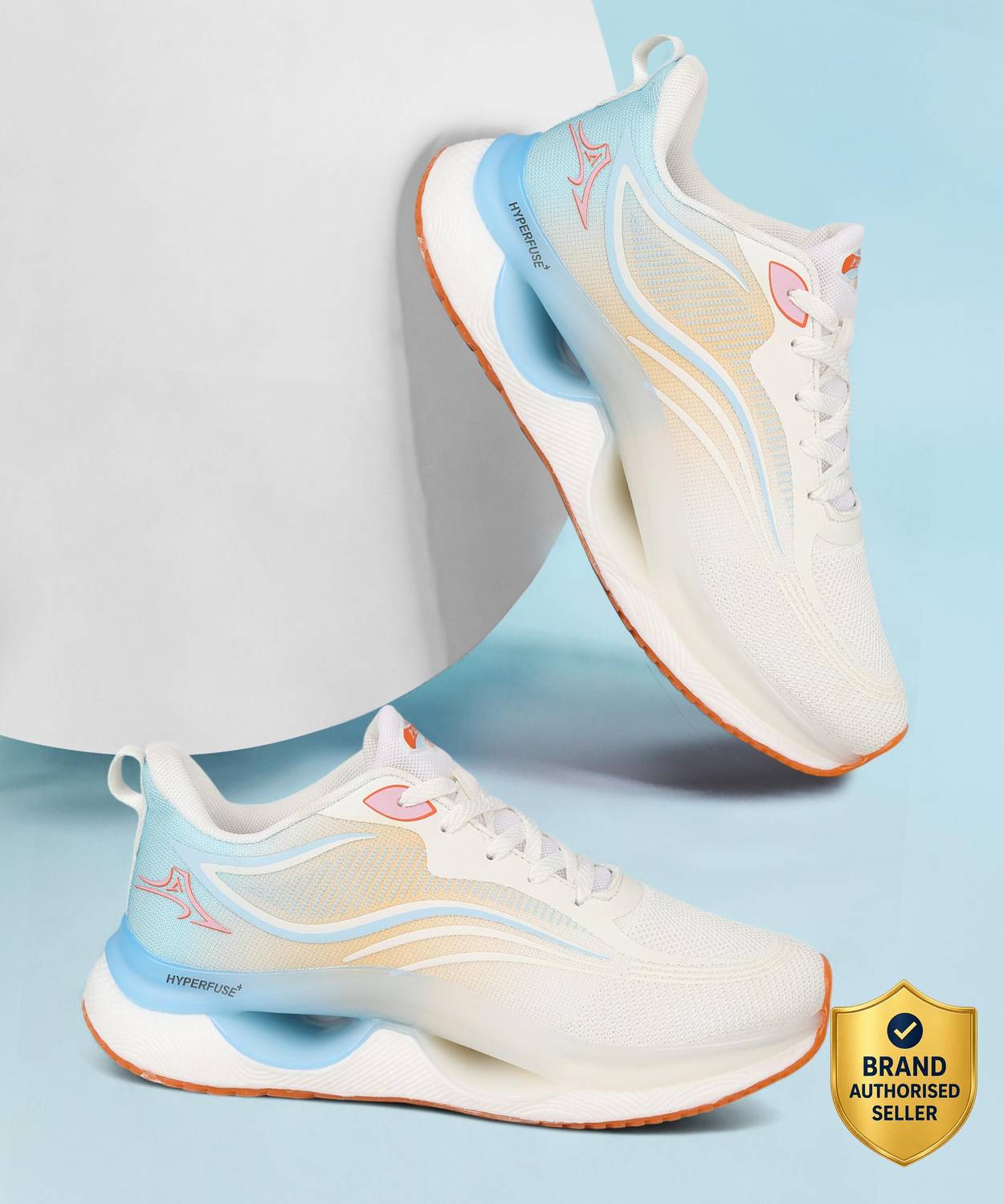 Abros TRIGGER-PRO Men's White Running Shoes - Image 1