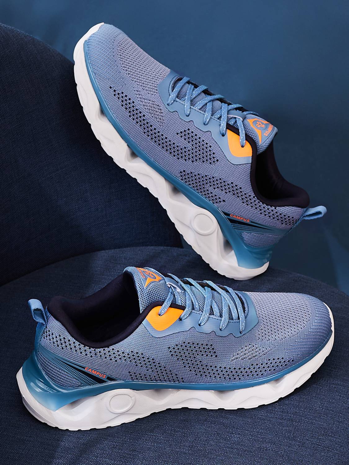 CAMPUS BUZZY Men's Blue Running Shoes - Image 1