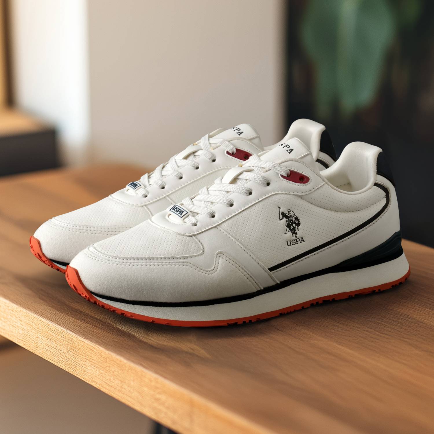 U.S. POLO ASSN. LOWEN 2.0 Men's White Sneakers - Image 1