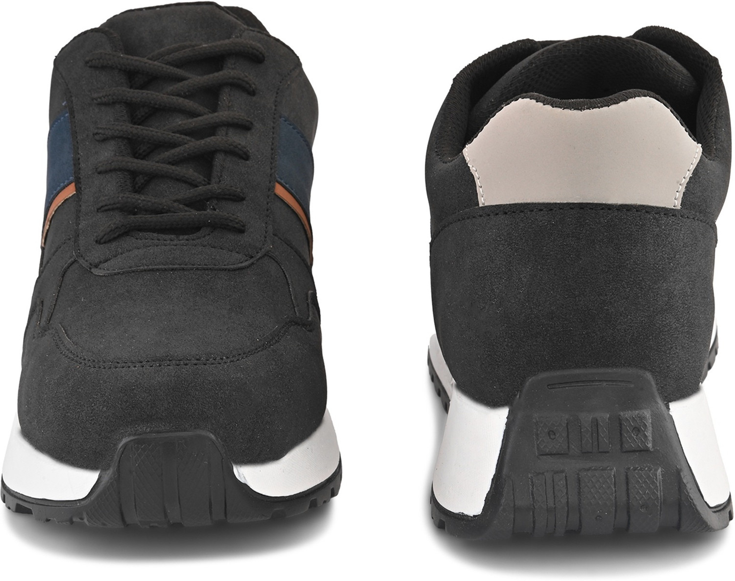 Image of Roadster Men Black Colourblocked Lace-Up Casual Sports Sneakers Sneakers For Men