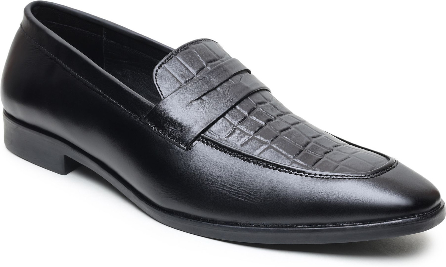 Image of Hayes London Genuine Leather Slip-On Formal Loafers, Lightweight & Comfortable Shoes, Loafers For Men