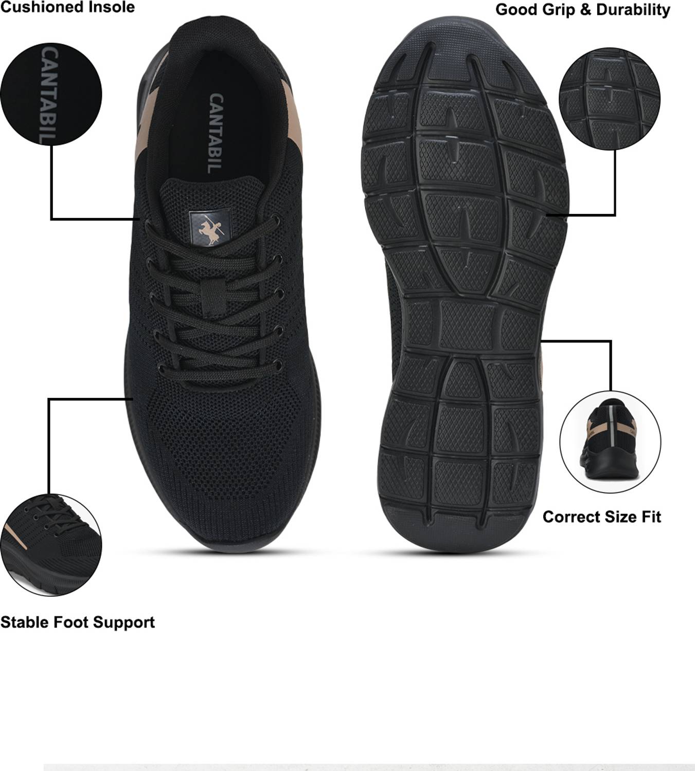 CANTABIL Men's Lightweight Running Shoes - Image 2