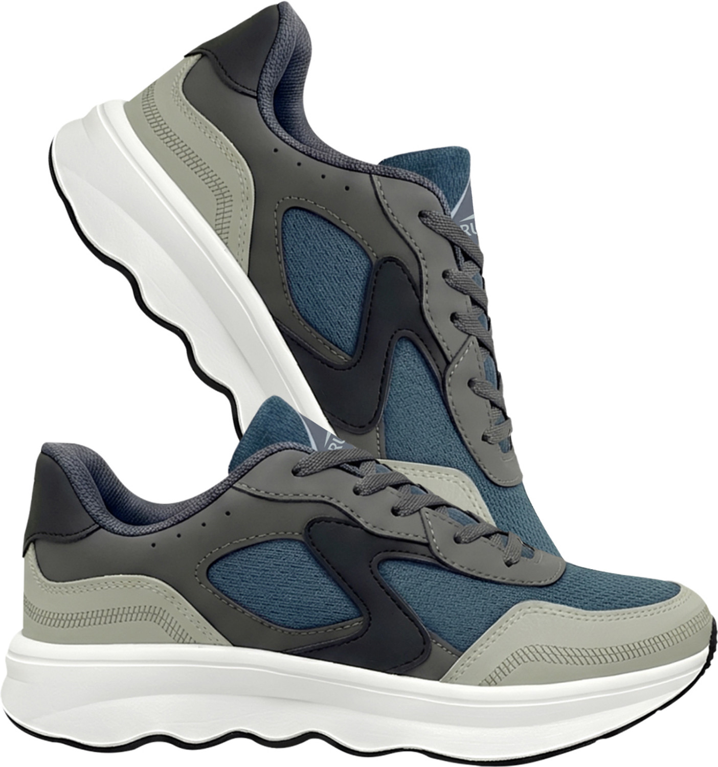 Image of BRUTON RAPTOR-608 Running Shoes for Men | Lightweight Lace-Up Shoes Running Shoes For Men (Multicolor, 6)