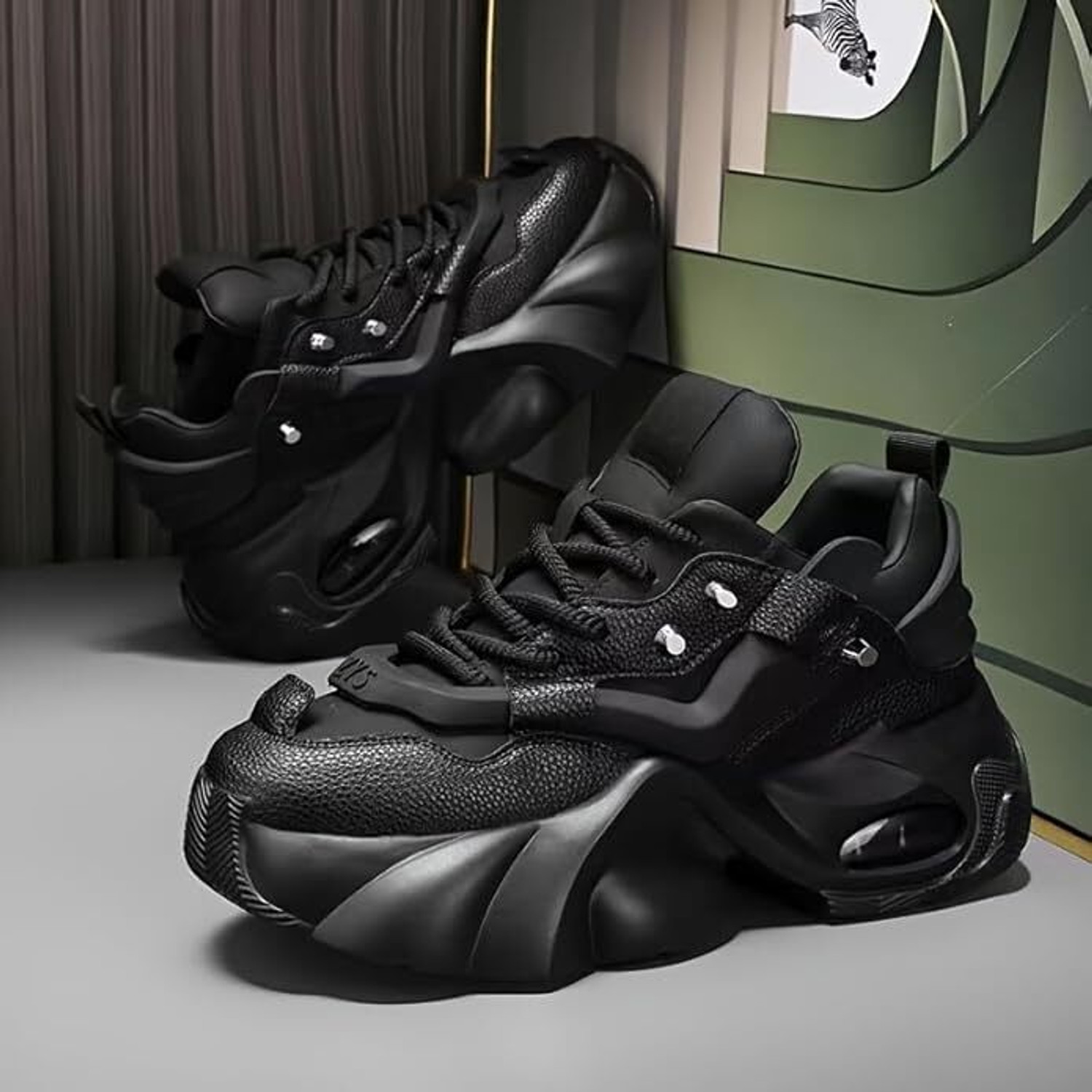 Image of High Steps Men's Fashion Sneakers - Durable, Platform, High-Top Casual Shoes Sneakers For Men