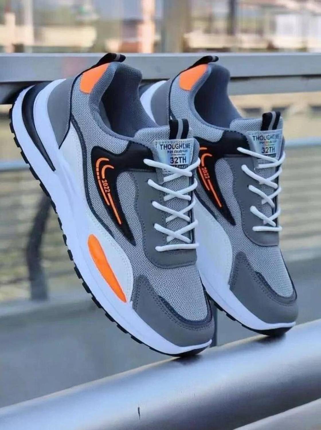 RisingFox Men's Breathable Mesh Running Sneakers - Image 1