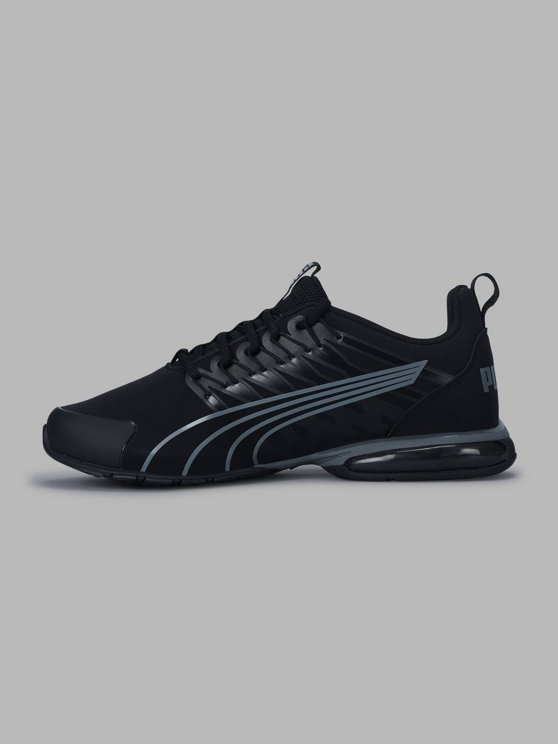 PUMA Voltaic Evo Nubuck Black Running Shoes For Men - Image 2