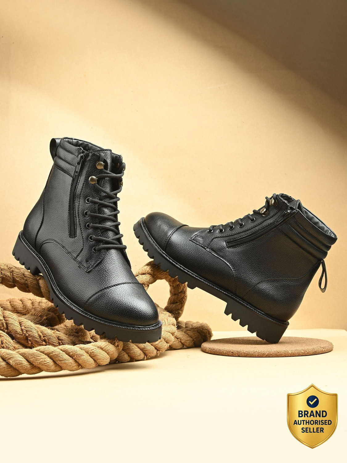 Image of Roadster Trendy Chelsea Durable Lace up Boots |Outdoor Casual & Travel Comfort Wear Boots For Men