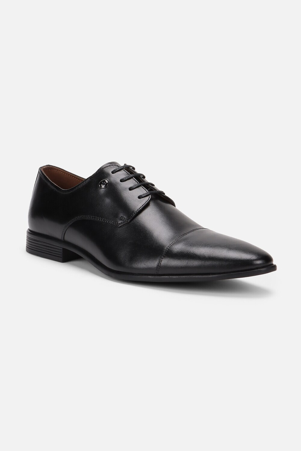 Image of LOUIS PHILIPPE Premium Leather Breathable Anti-Slip with Heel Formal Derby For Men