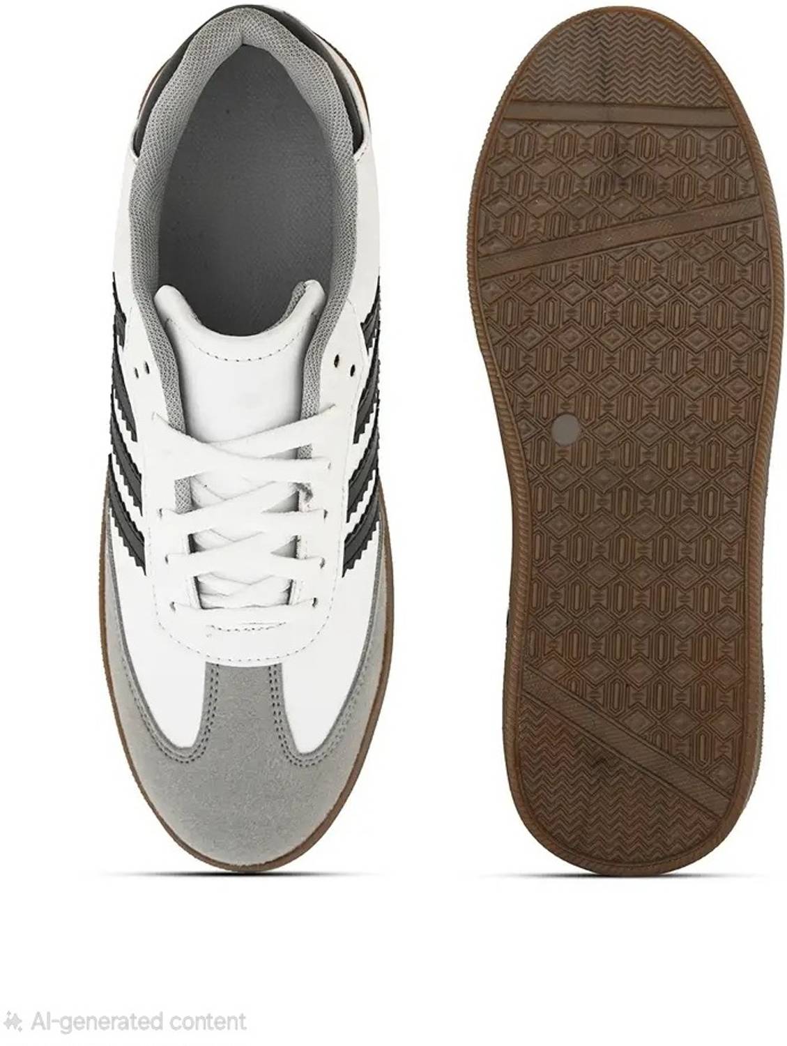 White & Black Casual Sneakers For Men | Lightweight Shoes | Men's Shoes Sneakers For Men - Image 4