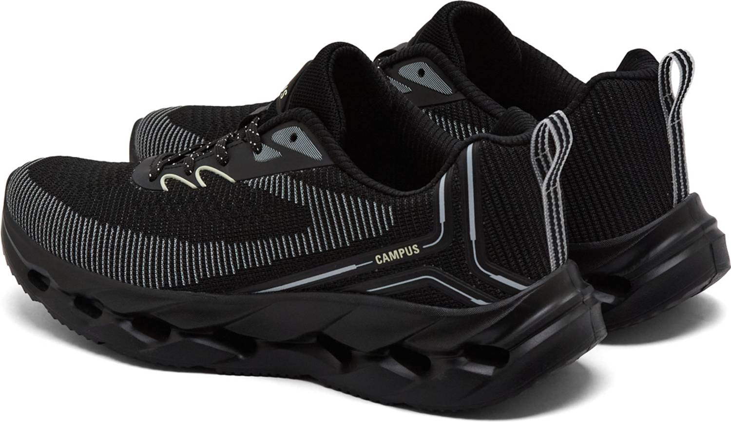 CAMPUS SPECS Black Running Shoes for Men - Image 3