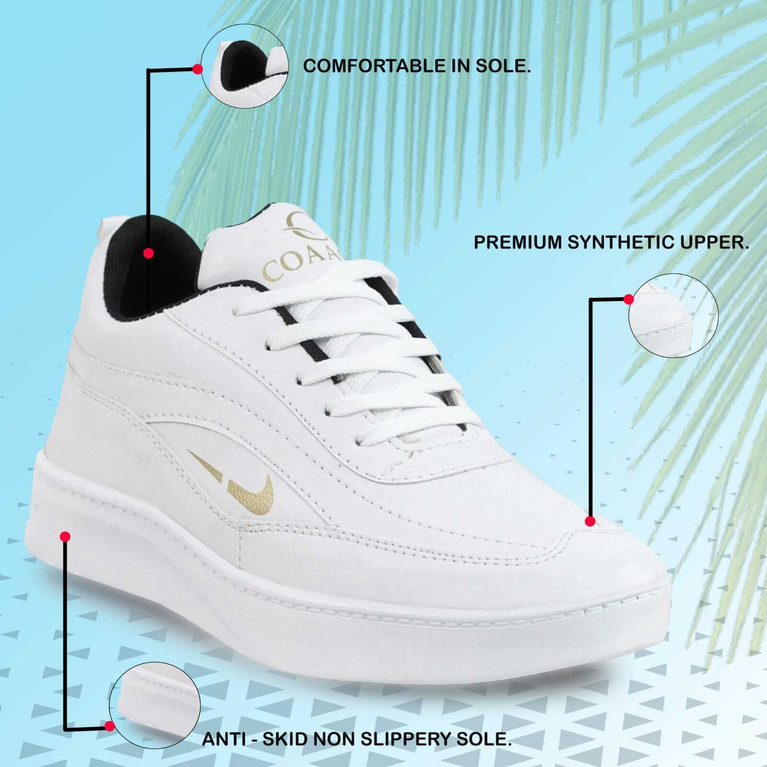 Image of Coaachi Men's Casual Comfort Lace-Up Sneakers Sneakers For Men