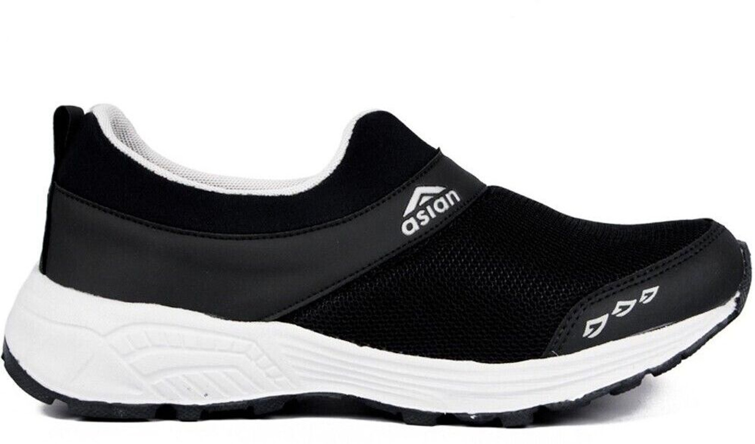 Image of asian Future-04 laceless sports shoes for men | Stylish Casual sneakers for men without laces | running shoes for boys | Slip on black shoes for running, walking, gym, trekking & party Running Shoes For Men