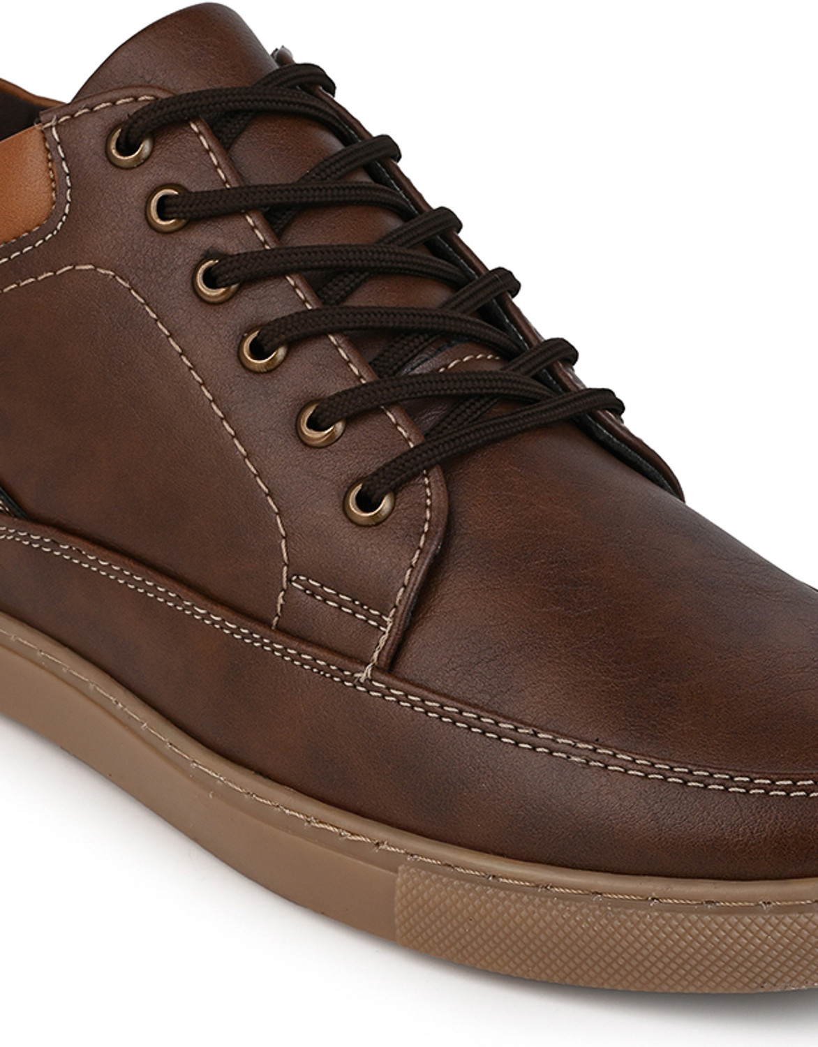 Image of Roadster Roadster Men Brown Casual Mid-Top Sneakers Sneakers For Men