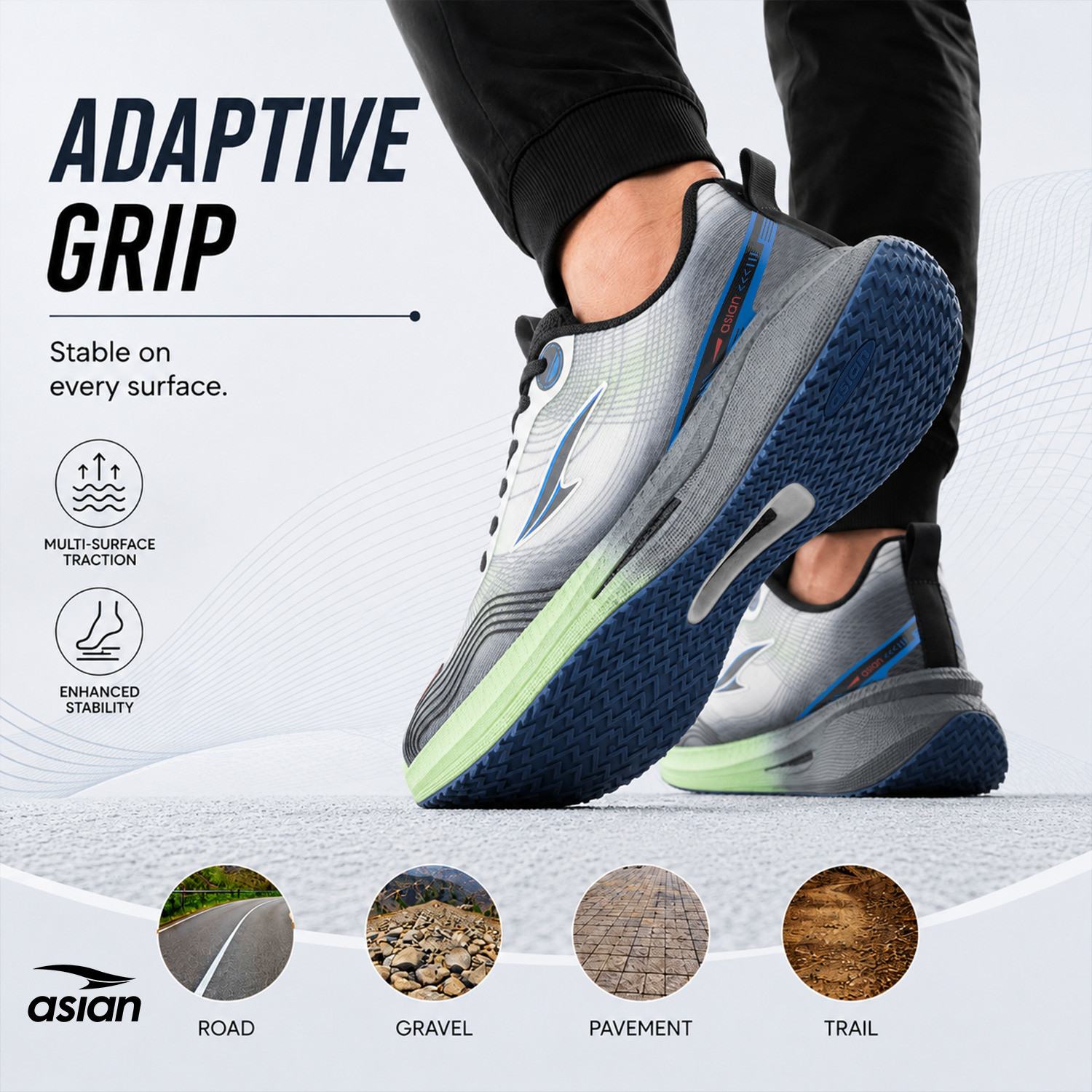 Image of asian Hypercushion Carbon-08 Running Shoes with Energy Return Bounce & Carbon Plate Sneakers For Men