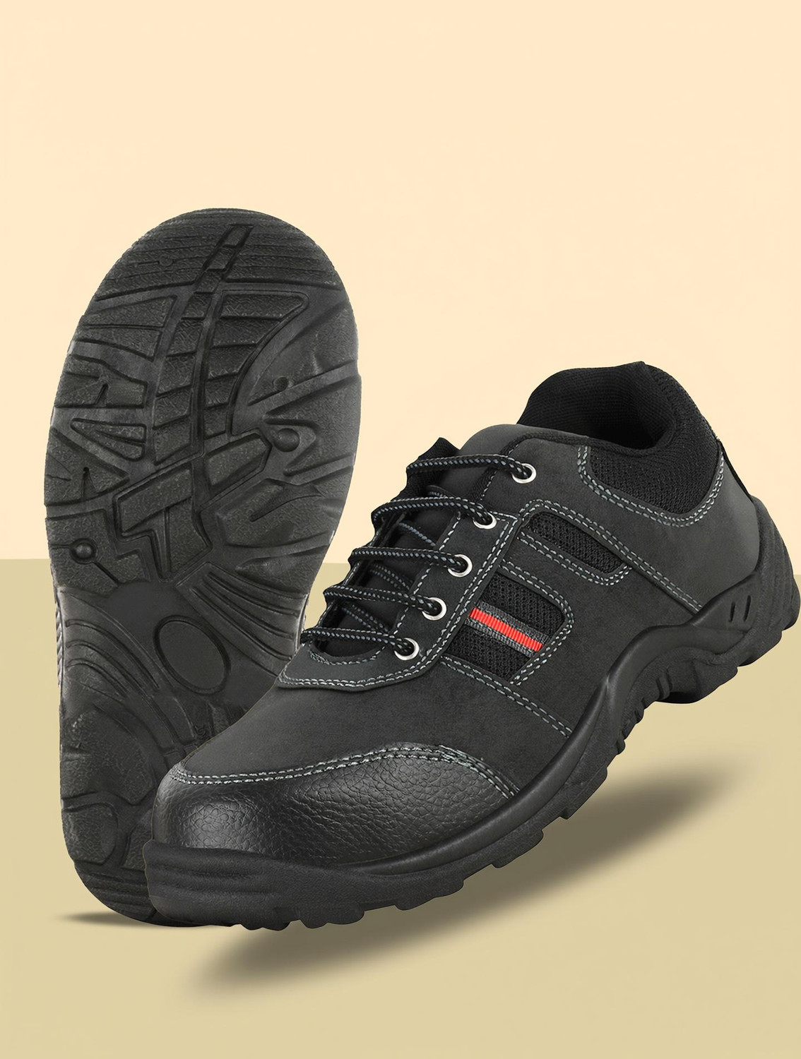 Image of Elecant PVC Safety shoes with steel toes for warehouse, industrial and construction use Boots For Men