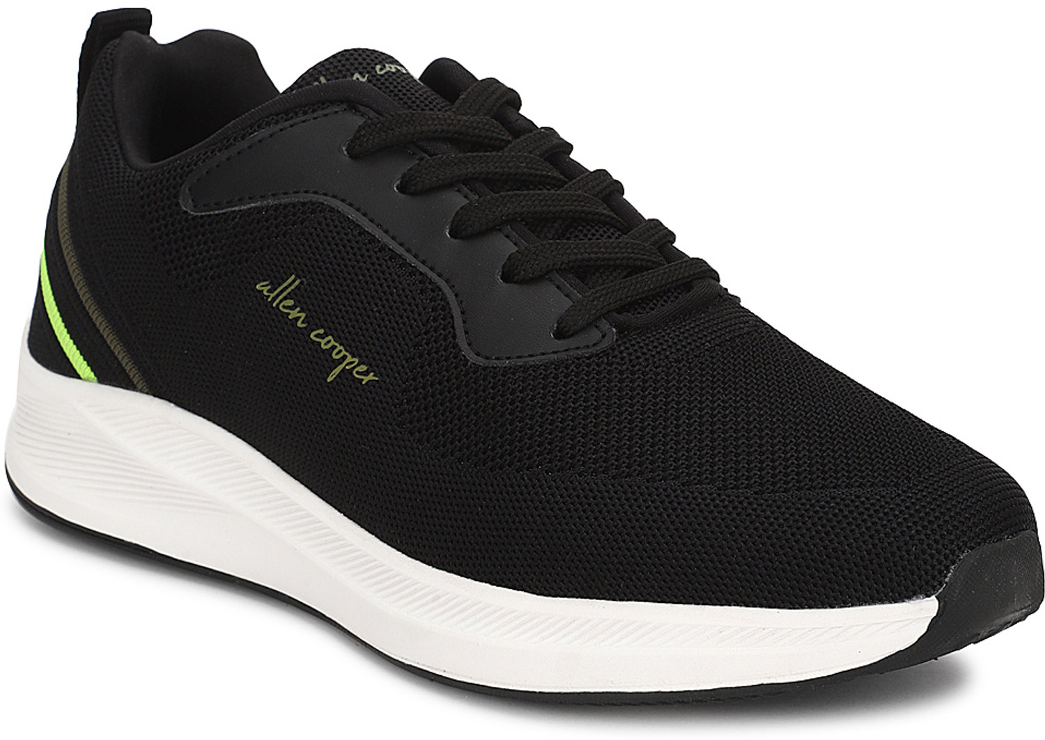 Image of Allen Cooper ACSS-601-BLACK-OLIVE Running Shoes For Men