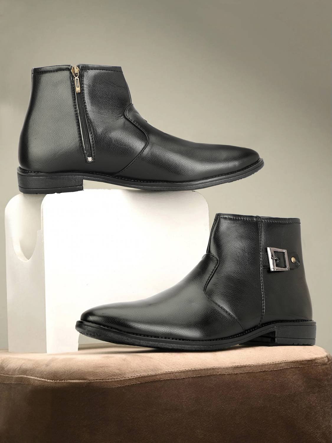 Ranway Zipped-Resistance Boots For Men Black - Image 3