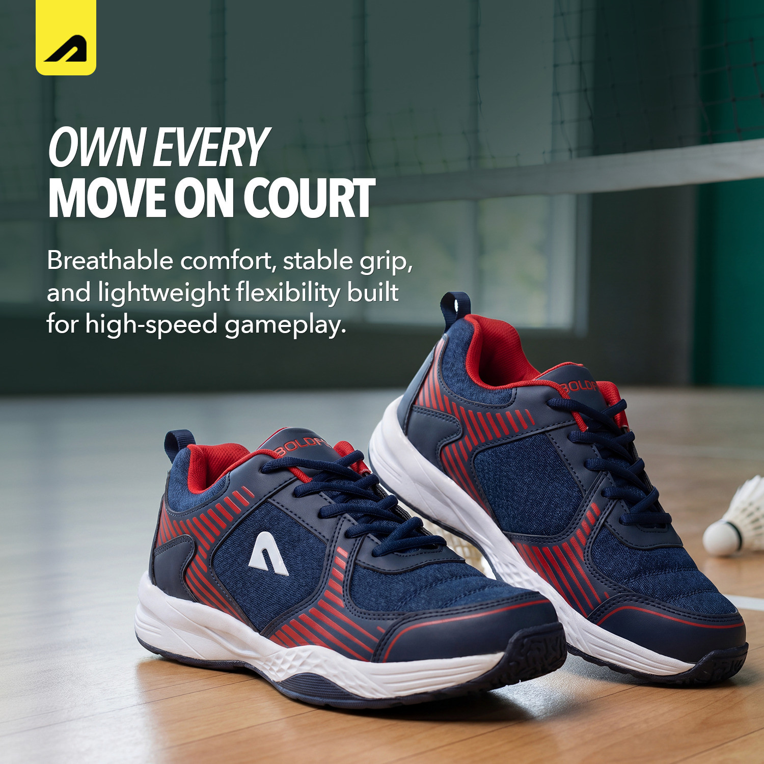 Image of BOLDFIT Hawkeye 2.0 Badminton shoes for men anti skid non marking indoor badminton Badminton Shoes For Men