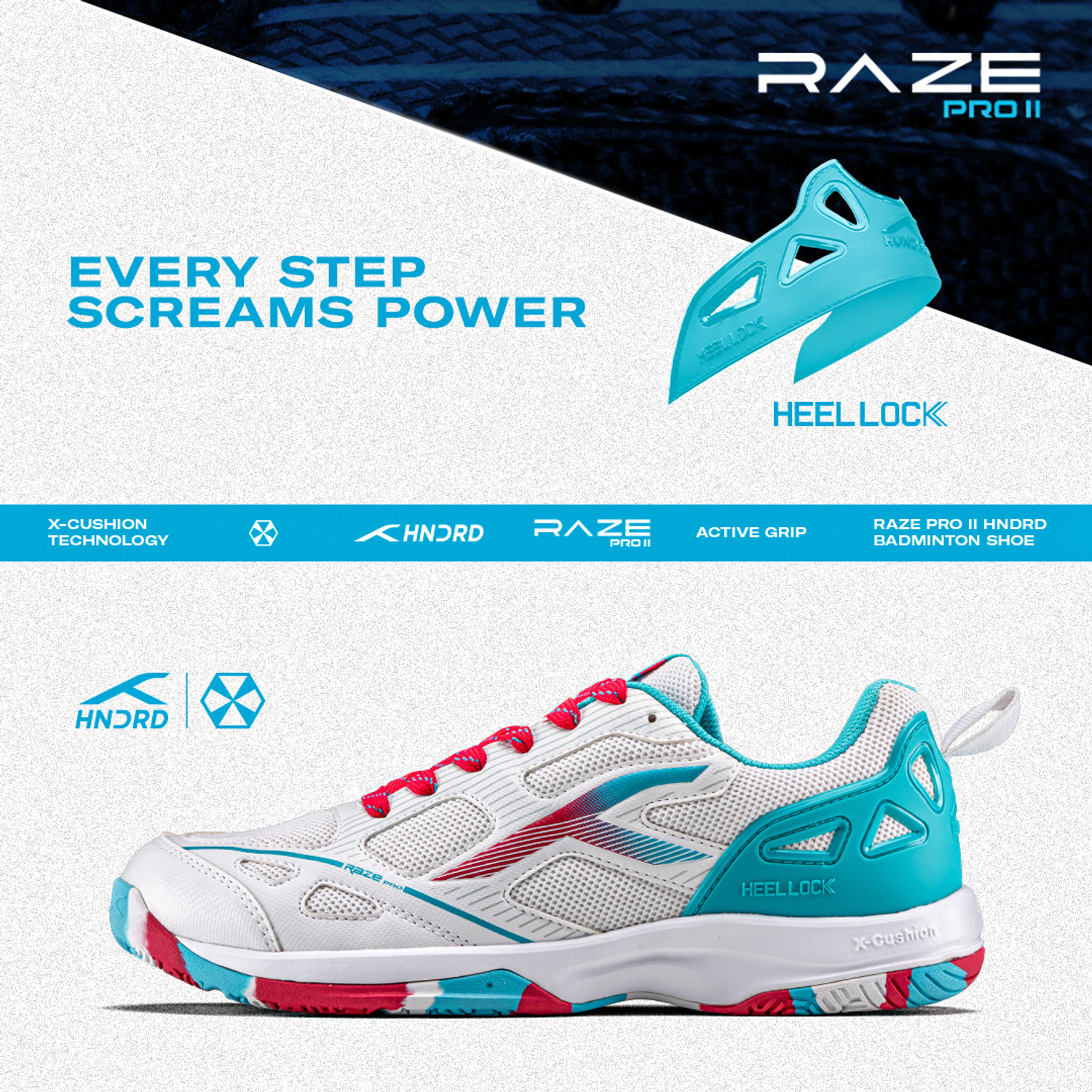 Image of Hundred Raze Pro II Badminton Shoes For Men