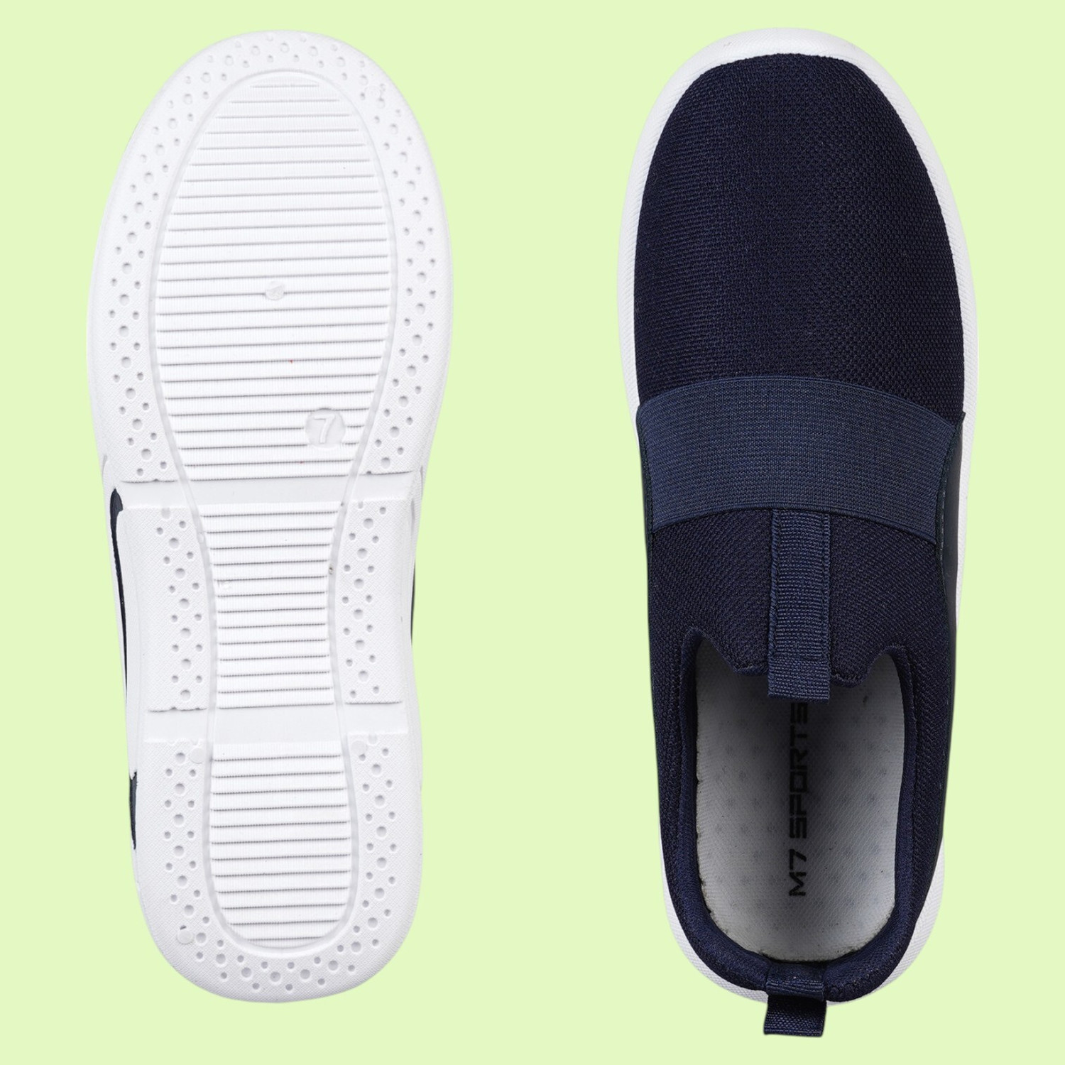 Image of M7 By Metronaut M7-STRAP Black Stylish Running Shoes Slip On Sneakers For Men