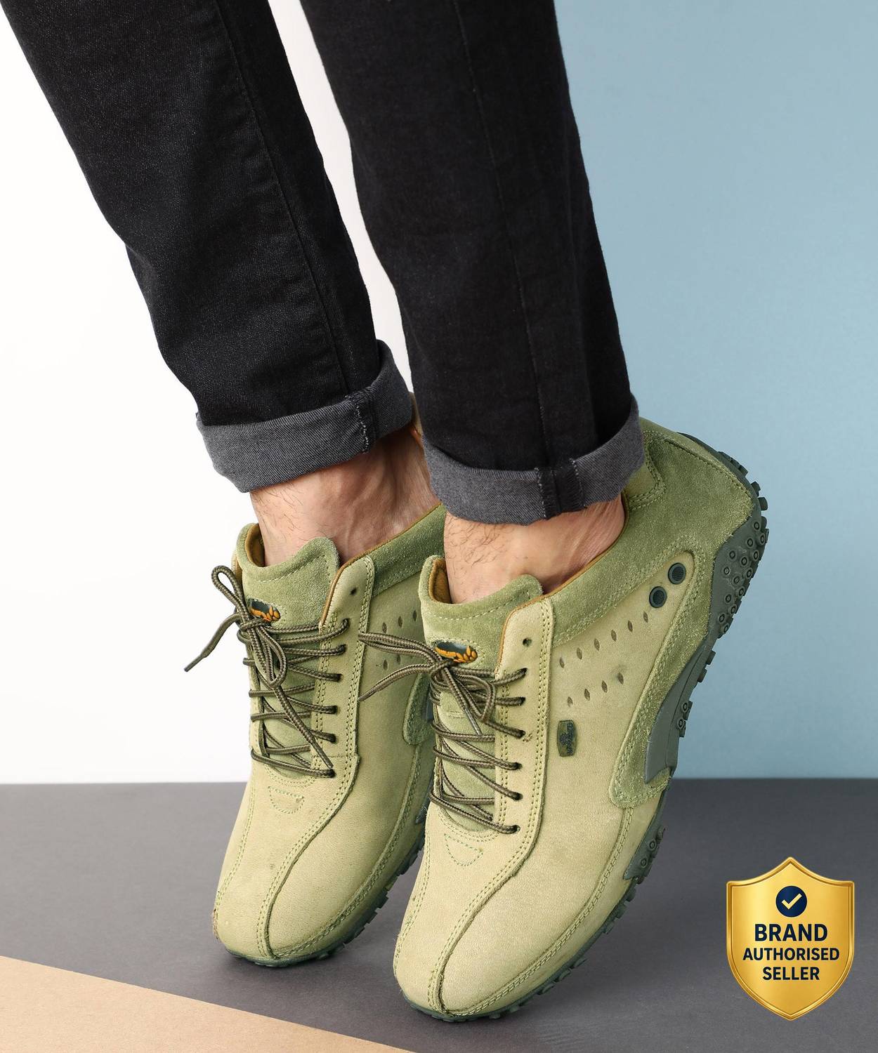 WOODLAND Men's Lace Up Casual Shoes - Image 1