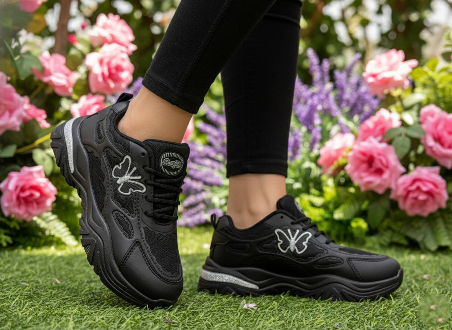 Hsquare Madona 6 Walking Shoes For Women (Black , 7)
