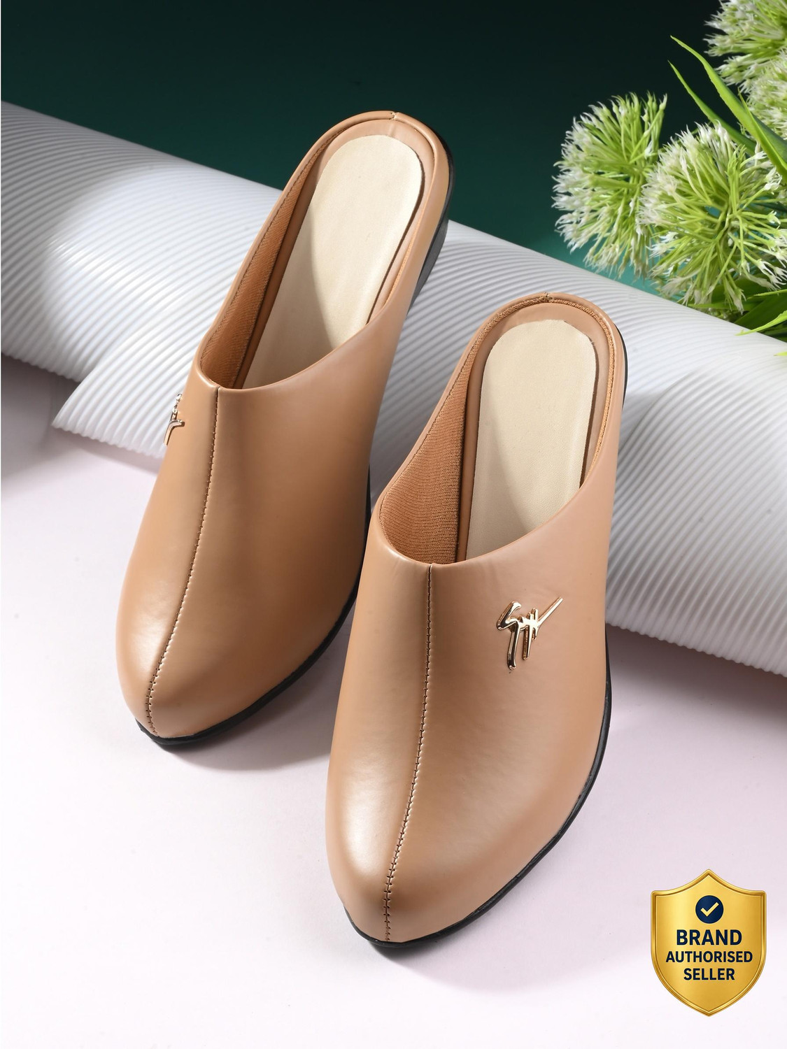 Image of FOOTLOOSE Flats Comfortable Slip On Backless Pointed Toe Mules Casuals For Women