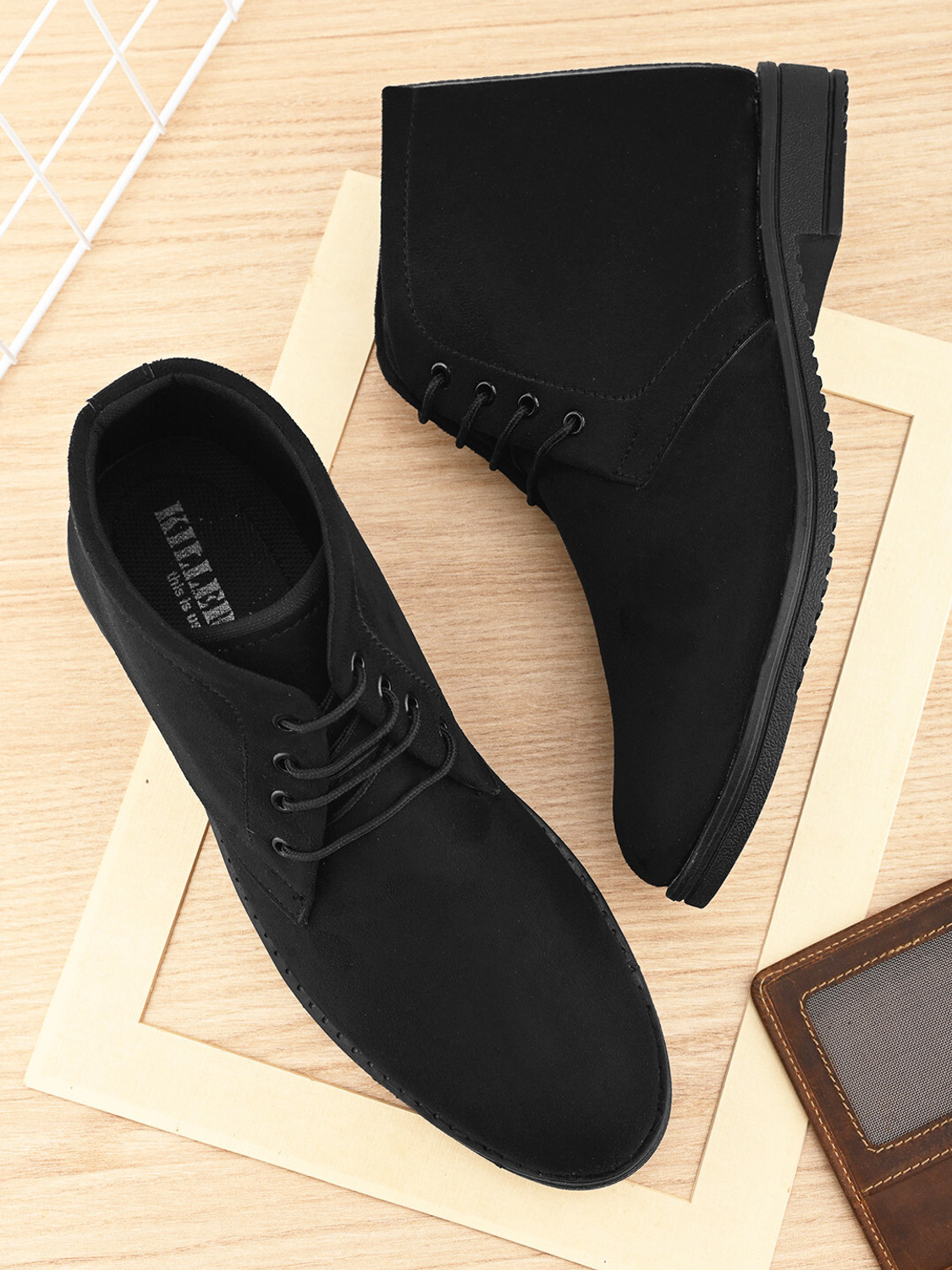 Image of KILLER Men's Casual Outdoor High Top Lace Up Boots, Comfortable Hiking and Trekking Boots For Men