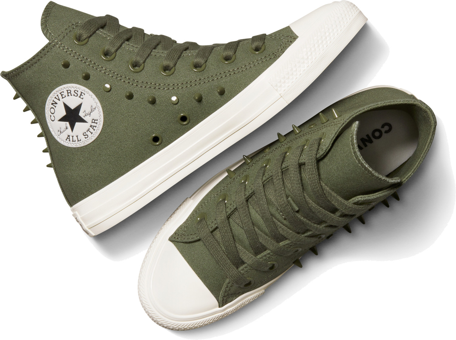 Image of Converse Chuck Taylor All Star Spikes High Top Canvas Sneakers For Men