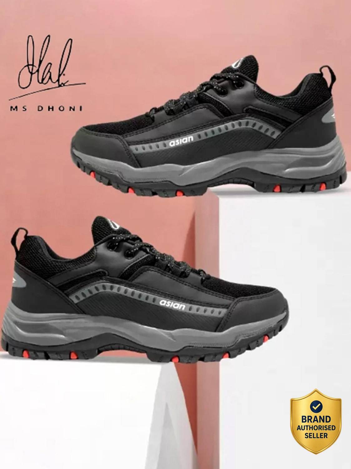 Asian Everest-01 Black Sports Shoes for Men