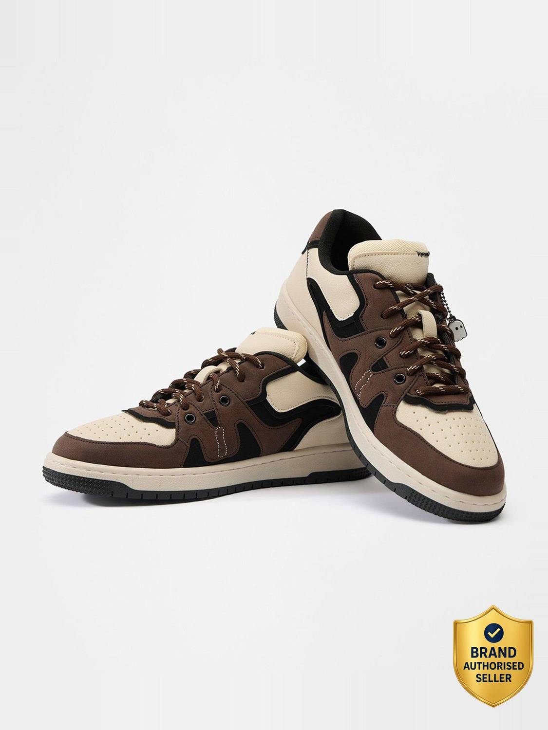 The Souled Store Men's Brown Sneakers - Image 1