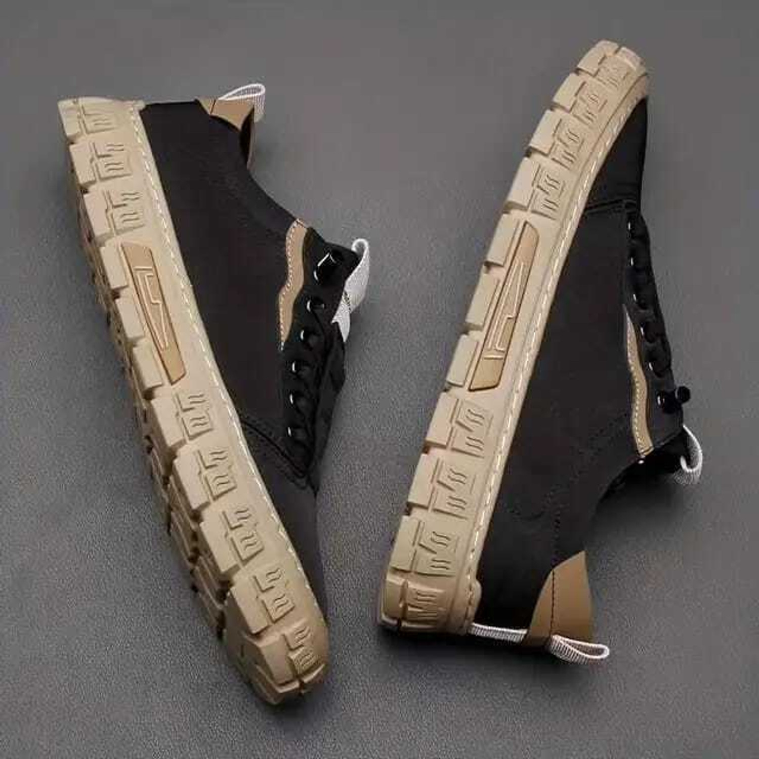 Image of style hub Men's Casual Sneakers - Stylish Low Top Lace-Up Shoe with Chunky Non-Slip Sole Casuals For Men