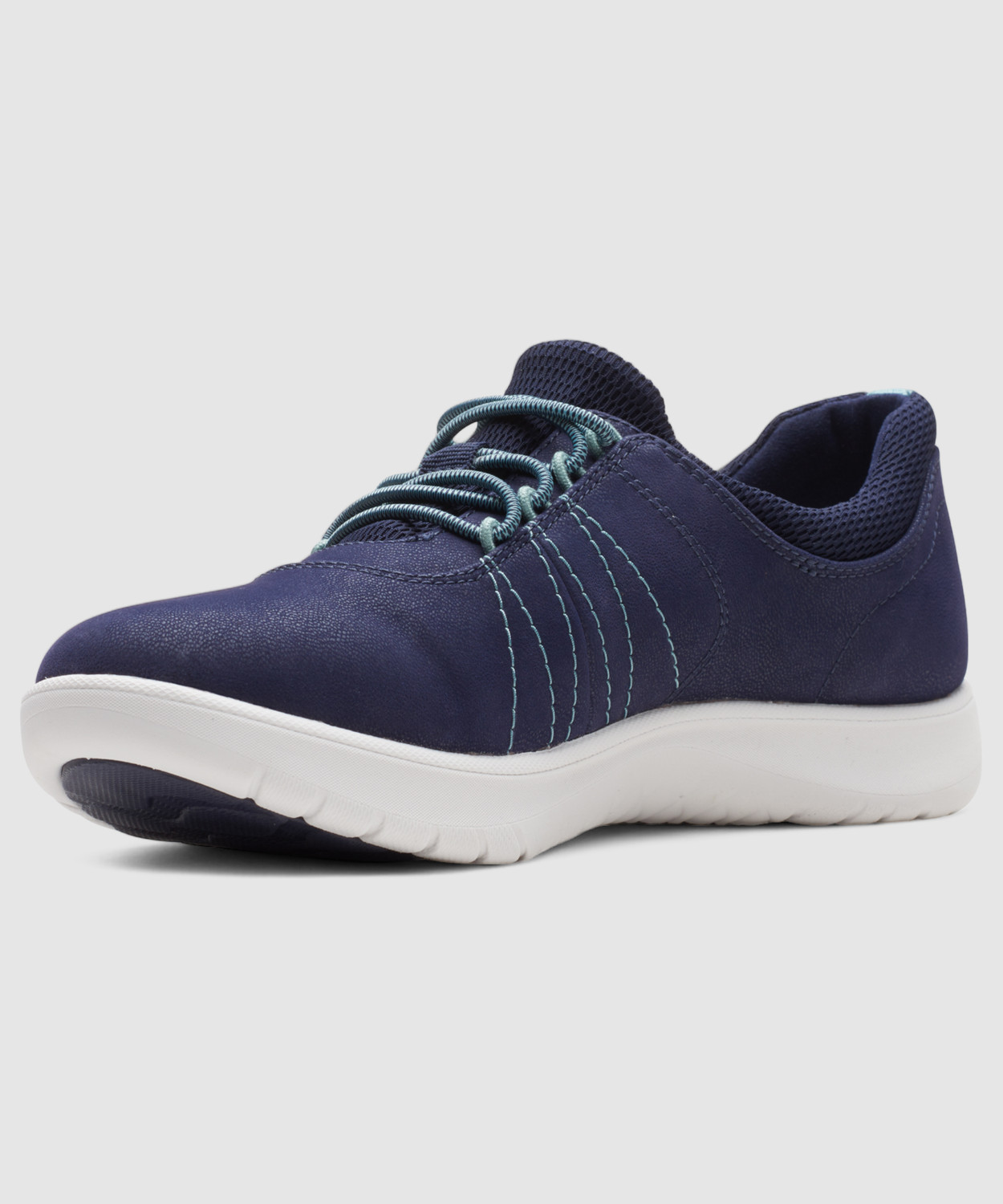 Image of CLARKS Adella Stroll Dark Navy Casuals For Women (Navy, 3)