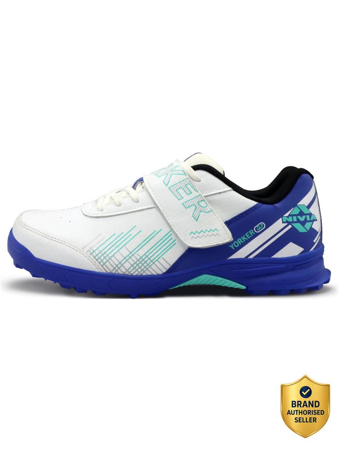 NIVIA Yorker 2.0 Cricket Shoes For Men (Blue, Green , 9)