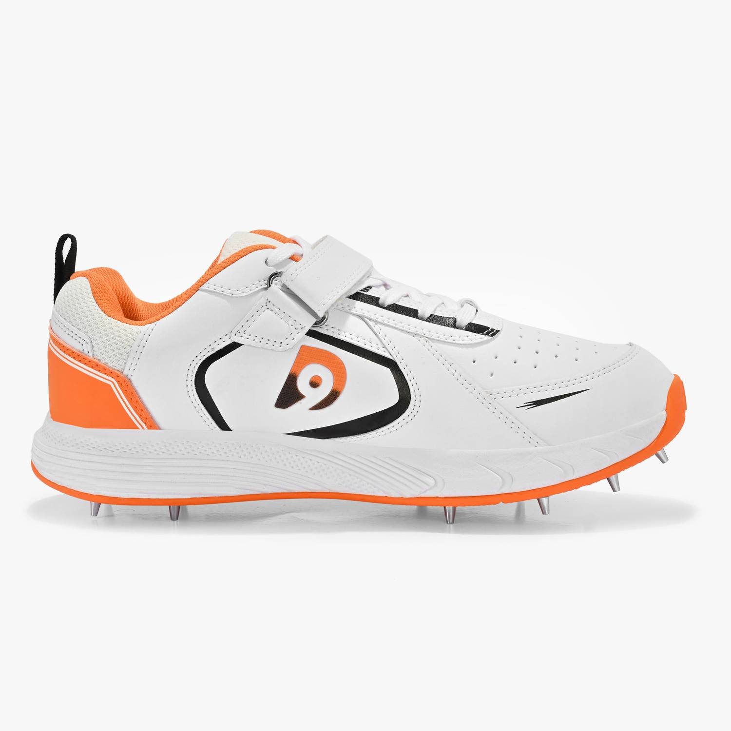 Dnine BOLT-Bowling Spikes Cricket Shoes For Men White - Image 2