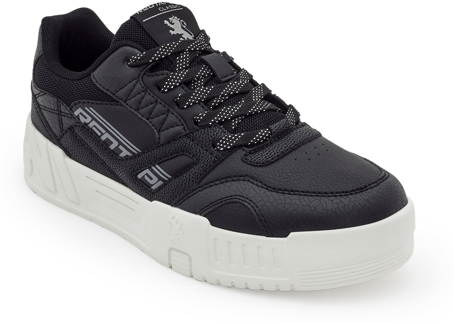 Image of RED TAPE Lifestyle Sneaker Shoes for Men | Elegantly Rounded Front, Soothing Insole Sneakers For Men (Black, White, 10)