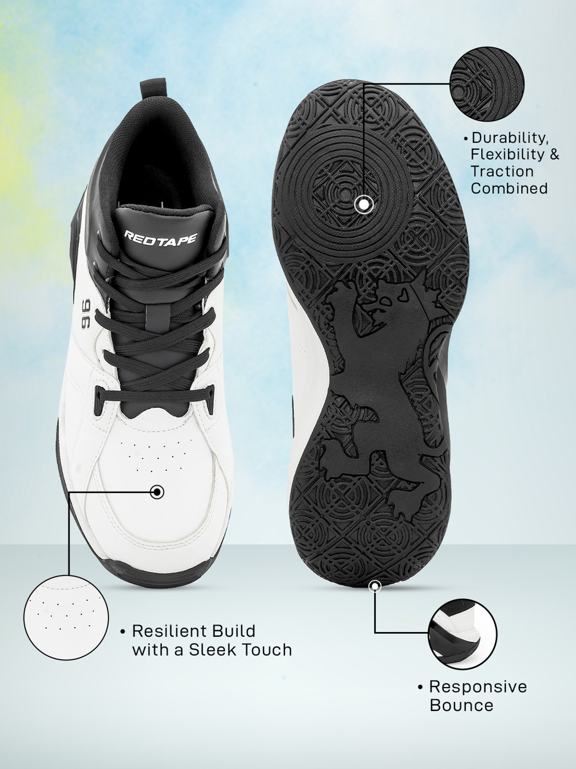 Image of RED TAPE Lifestyle Casual Basketball | Cushioned Support for Everyday Sneakers For Men
