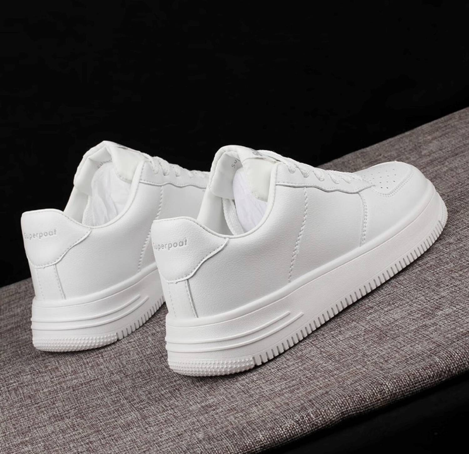 Robbie Jones Casual White Sneakers - Image 3
