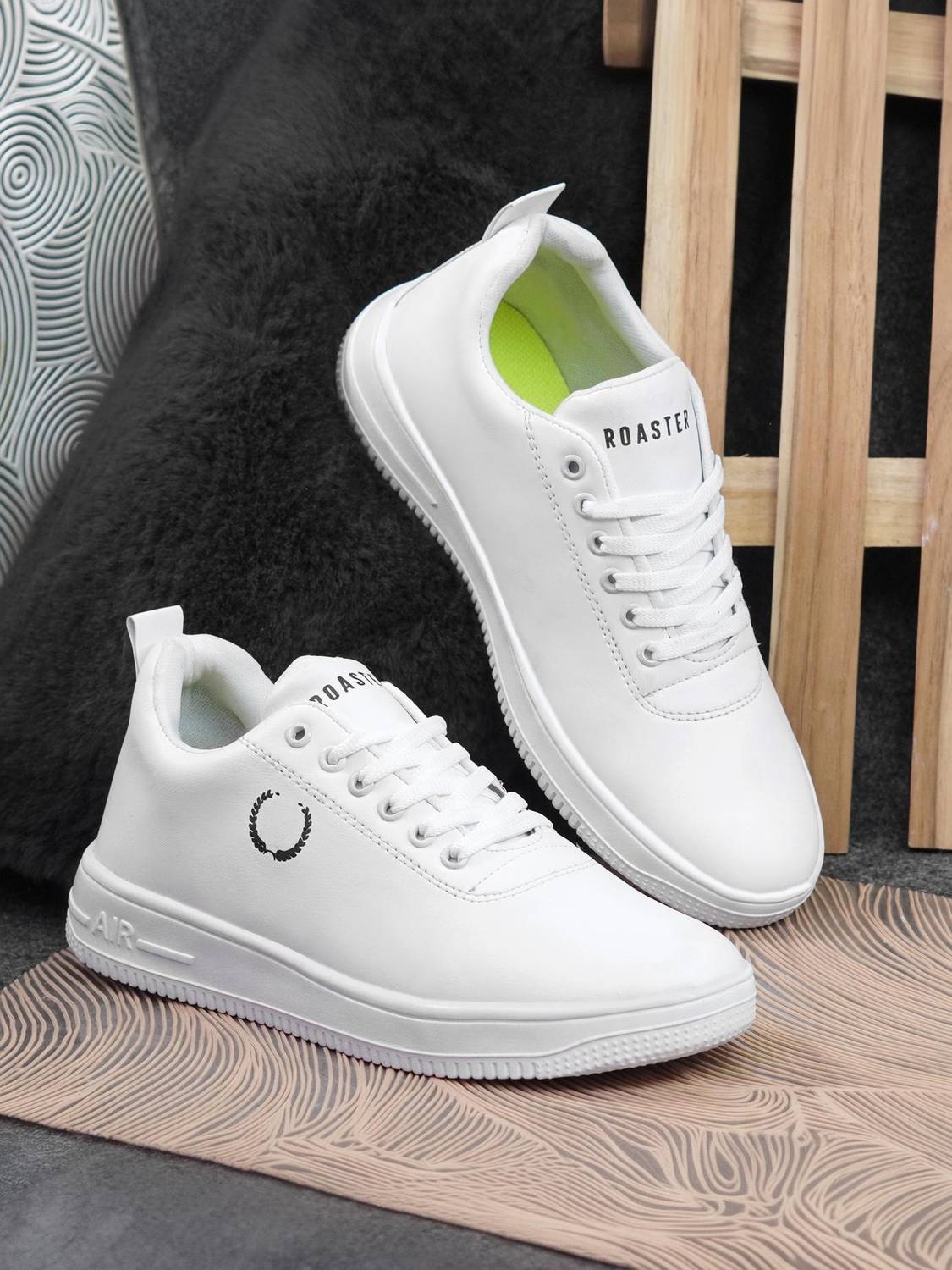 ROASTER Lifestyle Casual Funky Design White Shoes Sneakers For Men White Sneakers For Men