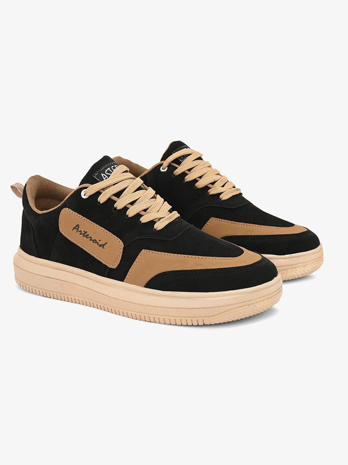 SERSI Fashion Colorblock Men's Black Sneakers - Image 2