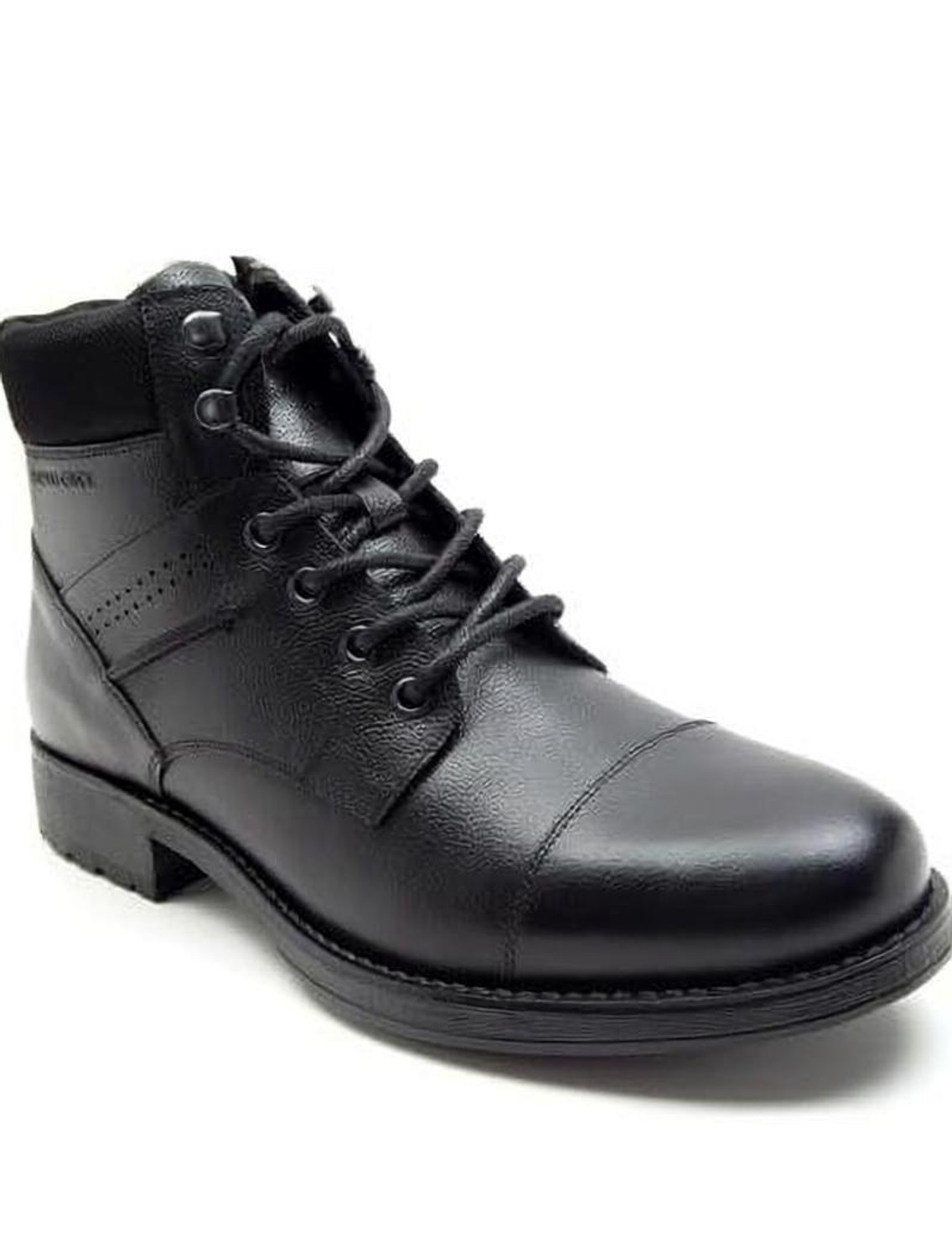 THOMAS CRICK Leather Outdoor Durable and Cushioned Lace-Up Zip Support Boots For Men