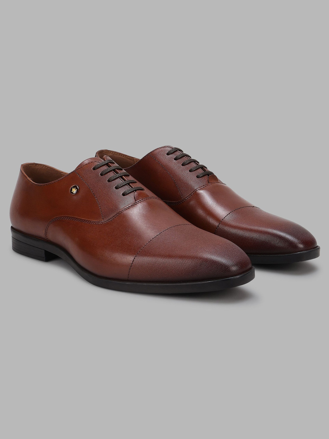 Image of LOUIS PHILIPPE Premium Leather Breathable Anti-Slip with Heel Formal Oxford For Men