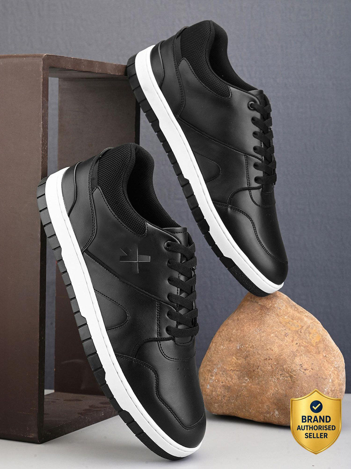 Image of HRX by Hrithik Roshan Sneakers For Men (Black, 10)