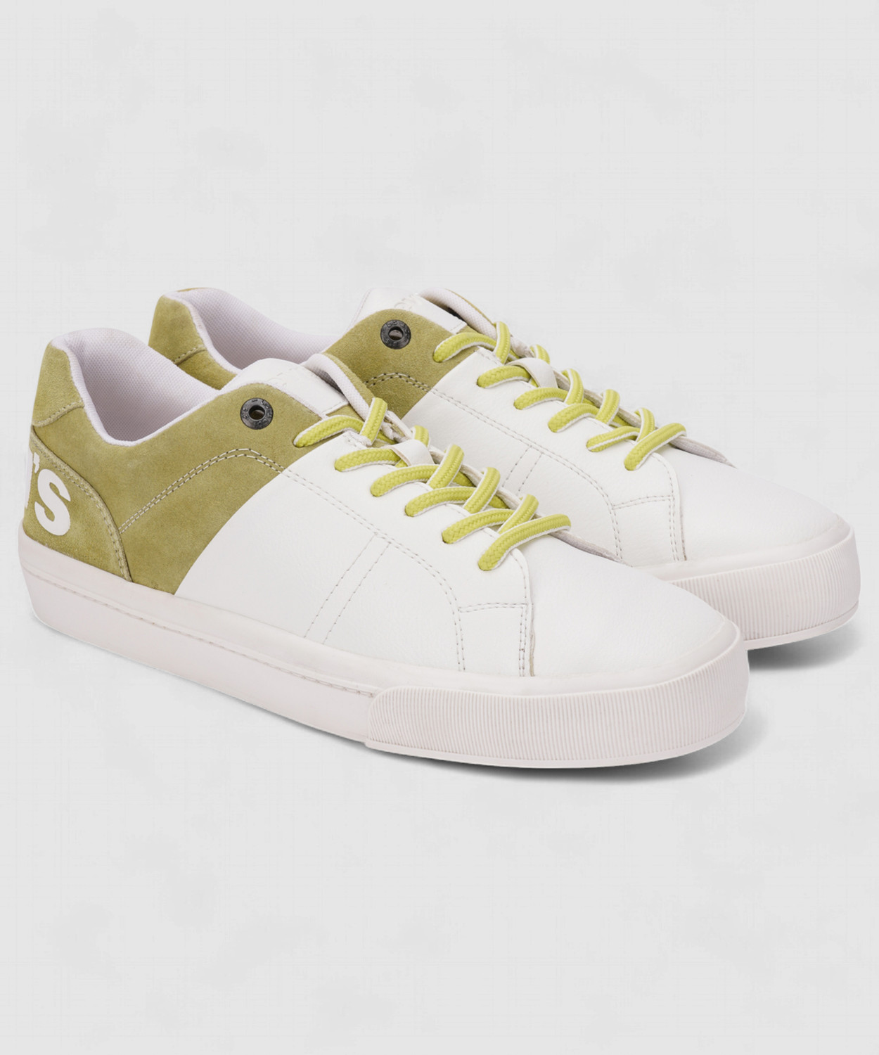 Image of LEVI'S Men's White Color Block Sneakers Sneakers For Men