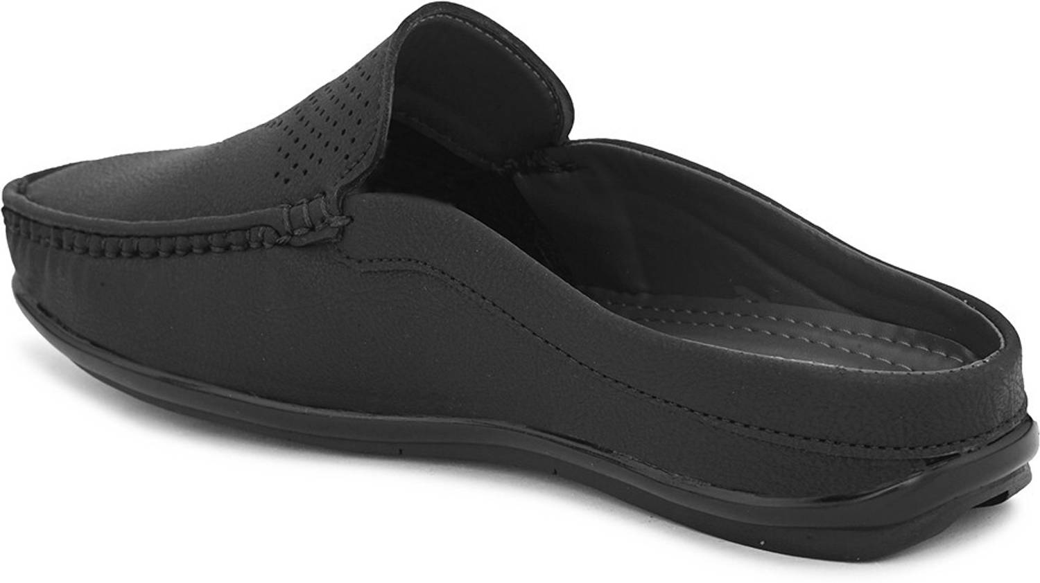 PROVOGUE SS24 3055 Open PU Loafers For Men Black - Image 4